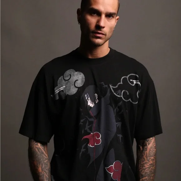 DARC SPORT X NARUTO “ ITACHI” BLACK/WHITE AKATSUKI SHIRT